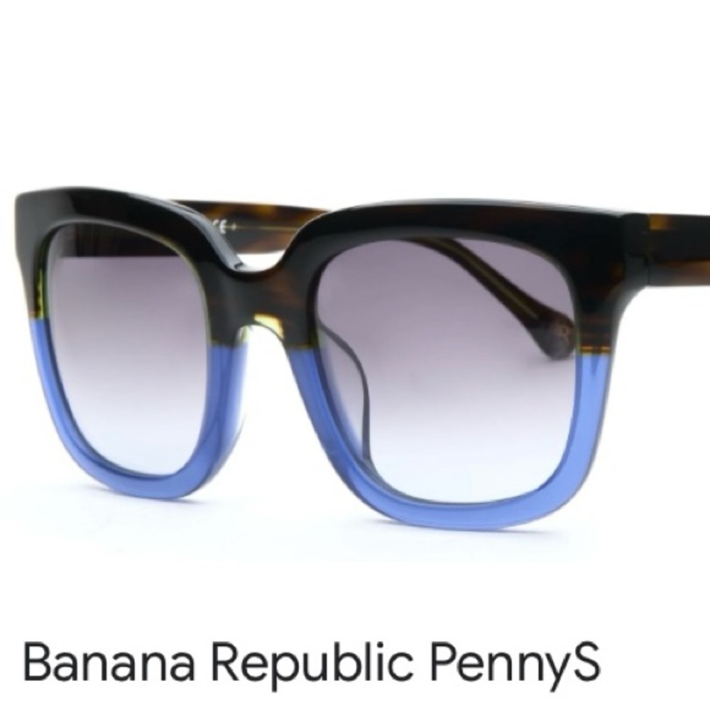 Retro Style Sunglasses Banana Republic PennyS Blue Gradient - Picture 2 of 3